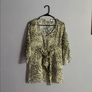 Grey and Black Cheetah Print Tunic